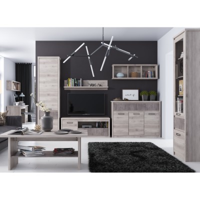 Etajeră 2D1S, castan Nairobi / onix, JESI NEW