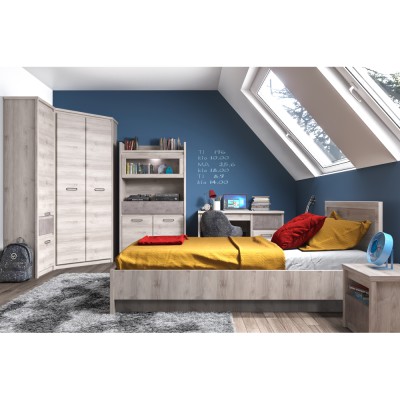 Etajeră 2D1S, castan Nairobi / onix, JESI NEW