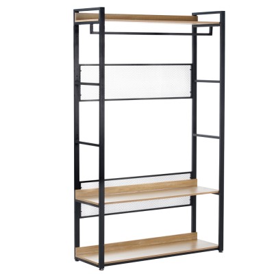 Etajeră cu rafturi, stejar/negru, KILOS NEW TIP 2