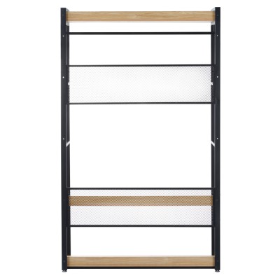 Etajeră cu rafturi, stejar/negru, KILOS NEW TIP 2