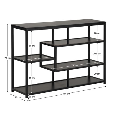 Etajeră, neagră, BILOTE NEW TIP 2