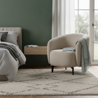 Fotoliu, bej / negru, PRESO