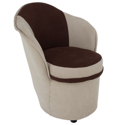 Fotoliu cu spaţiu depozitare, bej/maro, PERSI