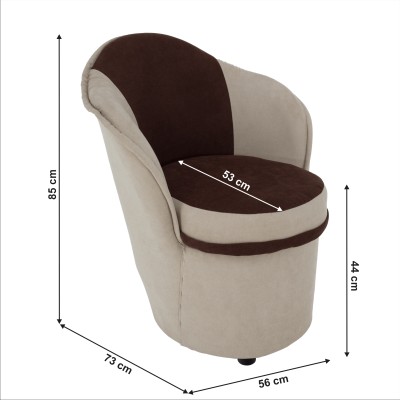 Fotoliu cu spaţiu depozitare, bej/maro, PERSI