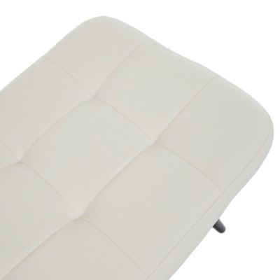 Fotoliu cu suport pentru picioare, alb Velvet ţesătură/negru, HABEN