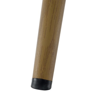 Fotoliu cu suport pentru picioare, ţesătură Velvet roz/stejar, HABEN