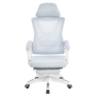 Fotoliu de birou, gri deschis/alb, portanţă 150 kg, MALVIN