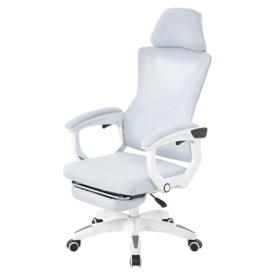 Fotoliu de birou, gri deschis/alb, portanţă 150 kg, MALVIN