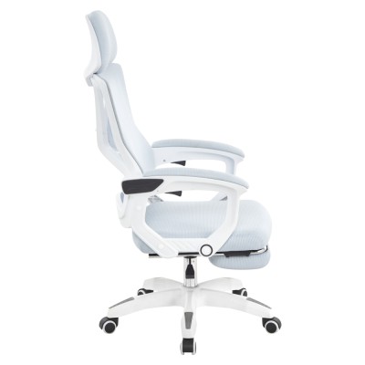 Fotoliu de birou, gri deschis/alb, portanţă 150 kg, MALVIN