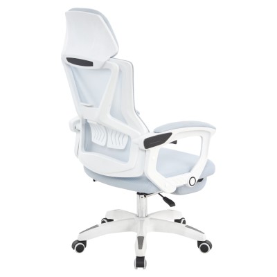 Fotoliu de birou, gri deschis/alb, portanţă 150 kg, MALVIN