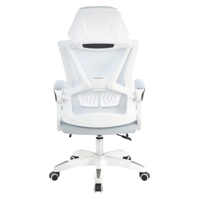 Fotoliu de birou, gri deschis/alb, portanţă 150 kg, MALVIN