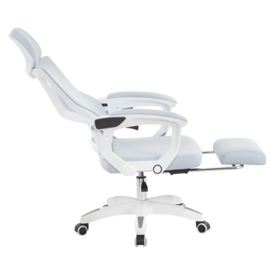 Fotoliu de birou, gri deschis/alb, portanţă 150 kg, MALVIN