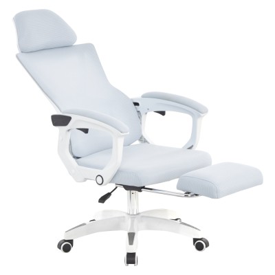 Fotoliu de birou, gri deschis/alb, portanţă 150 kg, MALVIN