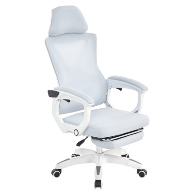 Fotoliu de birou, gri deschis/alb, portanţă 150 kg, MALVIN