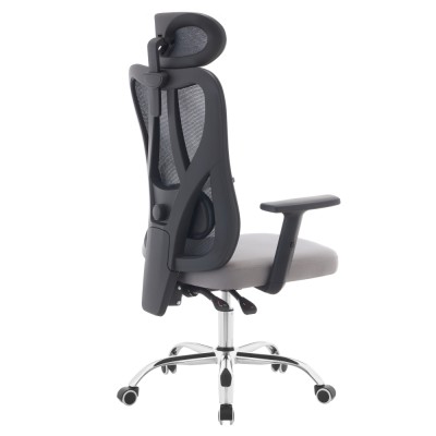 Fotoliu de birou, gri închis/gri deschis/crom, portanţă 150 kg, ADEMIR