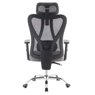 Fotoliu de birou, gri închis/gri deschis/crom, portanţă 150 kg, ADEMIR