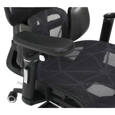 Fotoliu de birou, gri închis/negru, VILMER