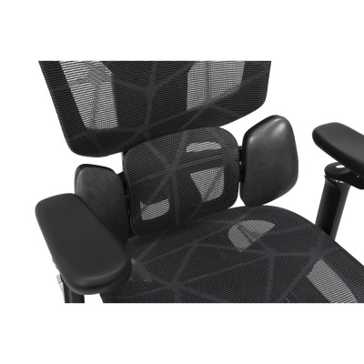 Fotoliu de birou, gri închis/negru, VILMER