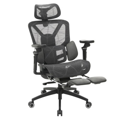 Fotoliu de birou, gri închis/negru, VILMER