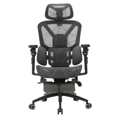 Fotoliu de birou, gri închis/negru, VILMER