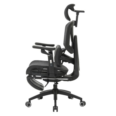 Fotoliu de birou, gri închis/negru, VILMER