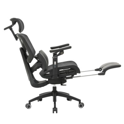 Fotoliu de birou, gri închis/negru, VILMER