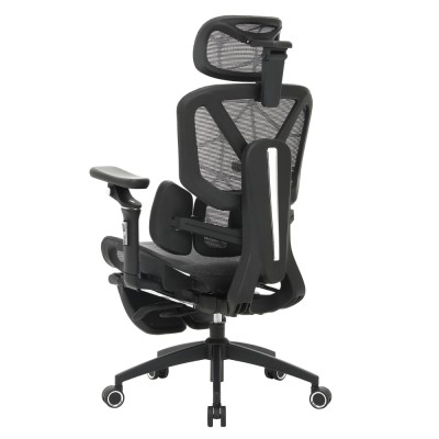 Fotoliu de birou, gri închis/negru, VILMER