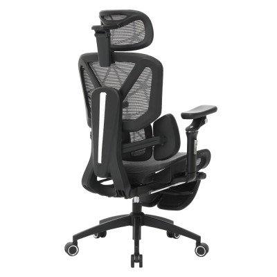 Fotoliu de birou, gri închis/negru, VILMER