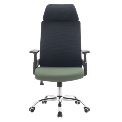 Fotoliu de birou, gri închis/verde/crom, portanţă 150 kg, HOLGER