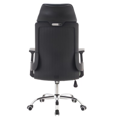 Fotoliu de birou, gri închis/verde/crom, portanţă 150 kg, HOLGER