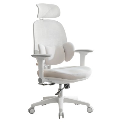 Fotoliu de birou, gri/alb, ABRAMO