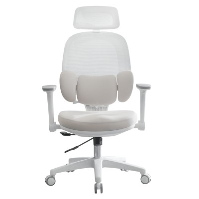 Fotoliu de birou, gri/alb, ABRAMO