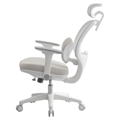 Fotoliu de birou, gri/alb, ABRAMO