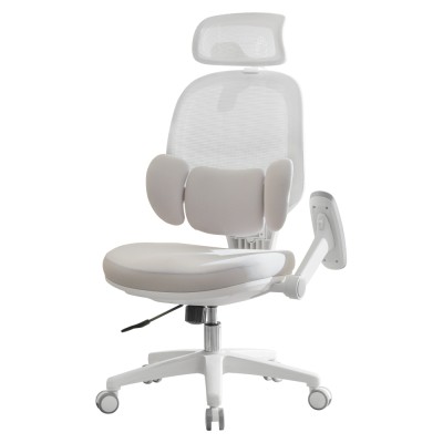 Fotoliu de birou, gri/alb, ABRAMO