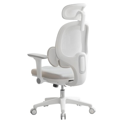 Fotoliu de birou, gri/alb, ABRAMO