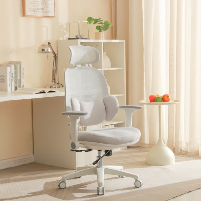 Fotoliu de birou, gri/alb, ABRAMO