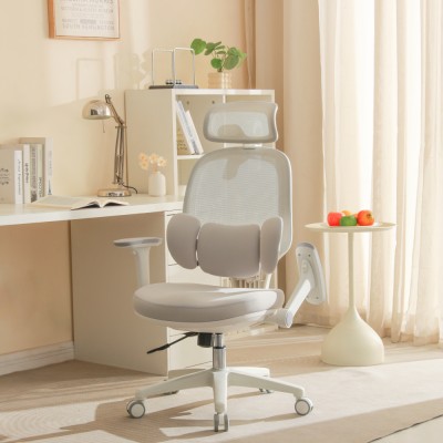 Fotoliu de birou, gri/alb, ABRAMO