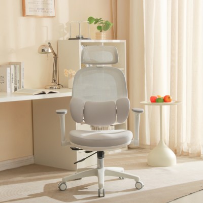 Fotoliu de birou, gri/alb, ABRAMO