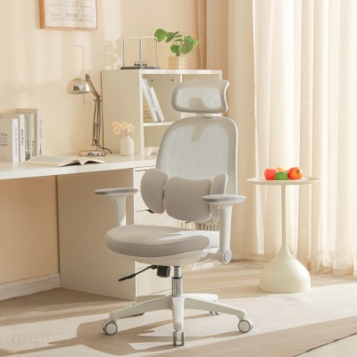 Fotoliu de birou, gri/alb, ABRAMO