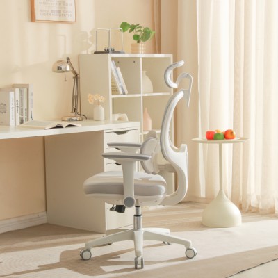 Fotoliu de birou, gri/alb, ABRAMO