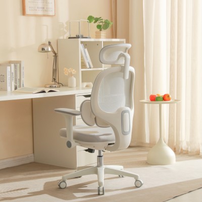 Fotoliu de birou, gri/alb, ABRAMO