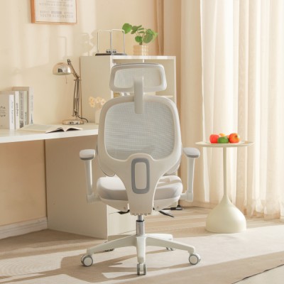 Fotoliu de birou, gri/alb, ABRAMO