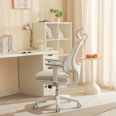 Fotoliu de birou, gri/alb, ABRAMO