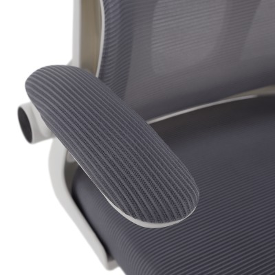 Fotoliu de birou, gri/alb, FERIS