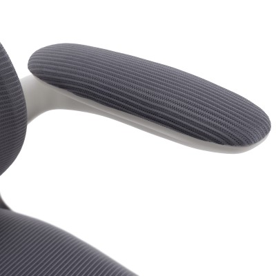 Fotoliu de birou, gri/alb, FERIS