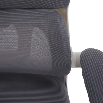 Fotoliu de birou, gri/alb, FERIS