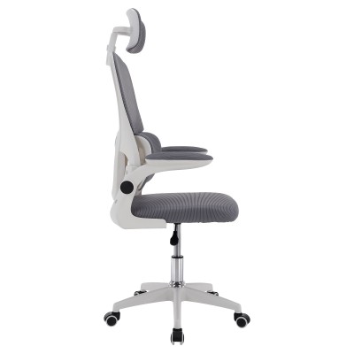 Fotoliu de birou, gri/alb, FERIS