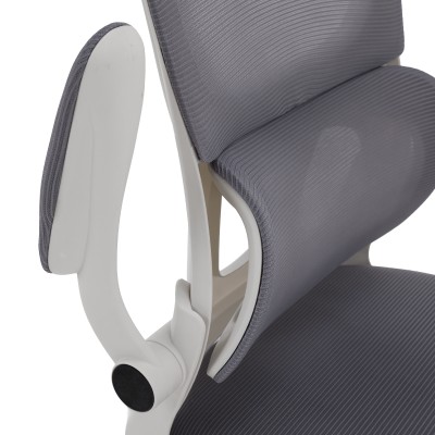 Fotoliu de birou, gri/alb, FERIS