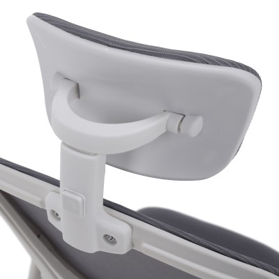 Fotoliu de birou, gri/alb, FERIS