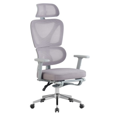 Fotoliu de birou, gri/crom, DEMOS